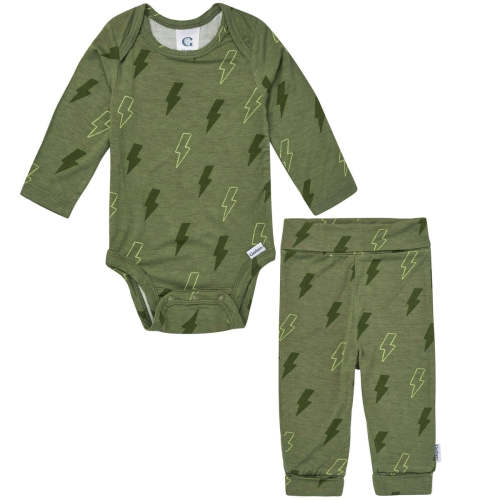 2-Piece Baby Boys Green Bolts Onesie® Pant Set – Gerber Childrenswear