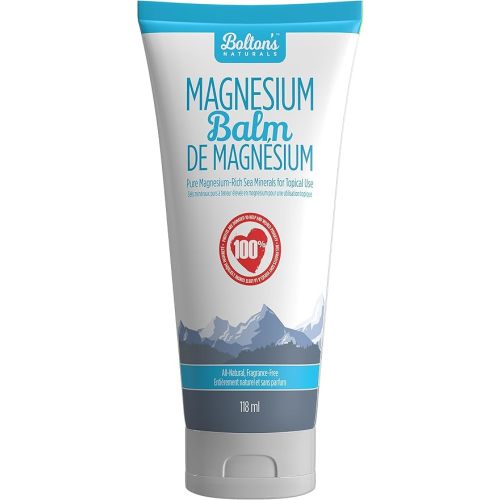 Bolton's Naturals Unscented Magnesium Chloride Balm 118ml-Product of Canada