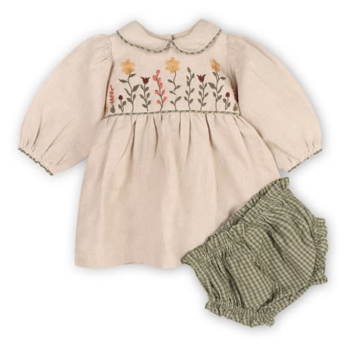 Floral Peter Pan Baby Dress & Fancy Bloomer – Shop Little Cousins