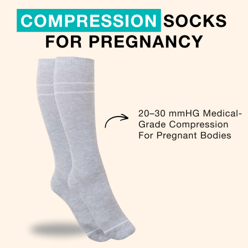 LumaBelly LumaBelly Pregnancy Compression Socks - Gray / S/M / Standard