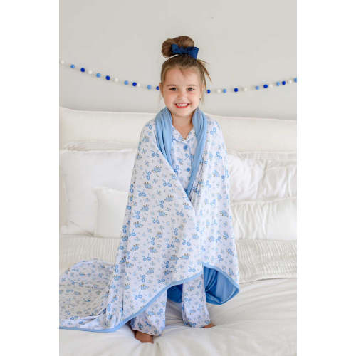 Double Sided Bamboo Kids Blanket in Tied In Blooms | Caden Lane