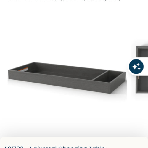 Changing Table Topper, Midnight Gray | Child Craft