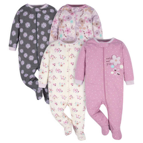 4-Pack Baby Girls Lavender Garden Sleep 'N Plays