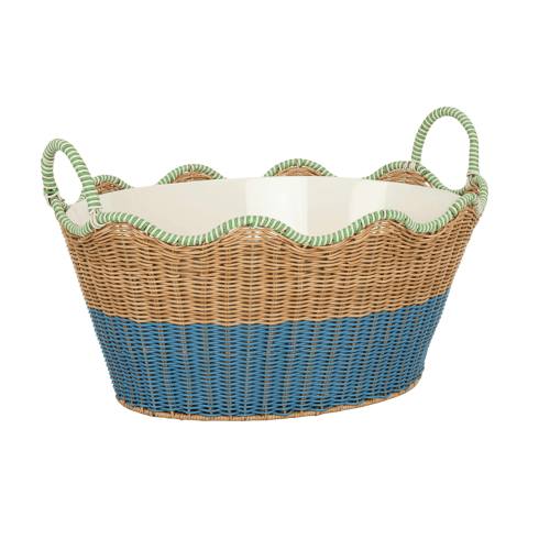 Beautiful Two-Tone Rattan Drink Basket by Drew Barrymore