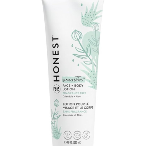 The Honest Company Hydrating Face and Body Lotion, Fast Absorbing, Naturally Derived, Hypoallergenic, Fragrance-Free, Sensitive, 8.5 fl oz