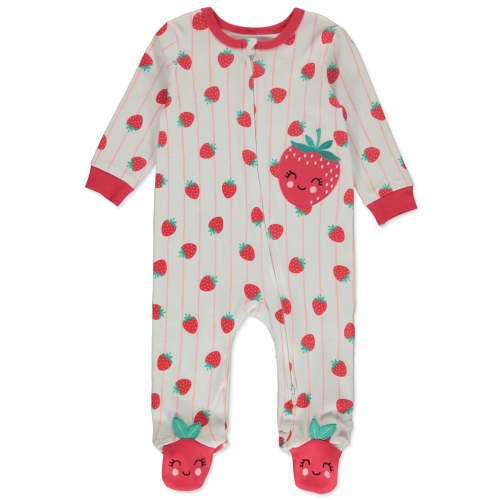 Koala Baby Baby Girls' Strawberry Footed Coveralls Color: red Size: 0 - 3 months