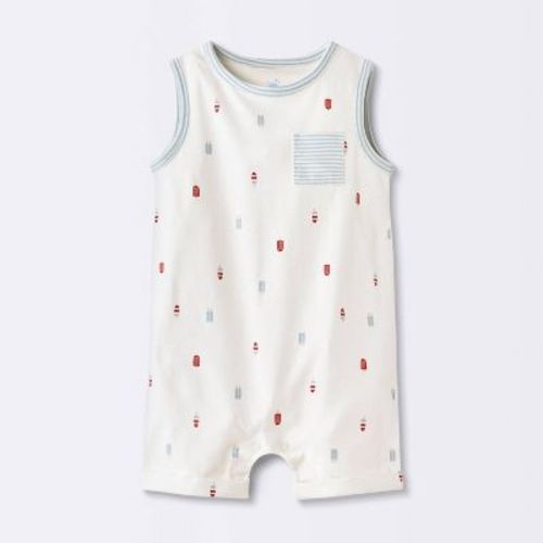 Baby Popsicle Henley Tank Romper - Cloud Island™ White 12M