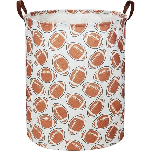 ESSME Kids Laundry Basket,Football Laundry Hamper for Boys Room Decor,Boys hamper,Nursery Hamper,Home Organizer.(Footballs)