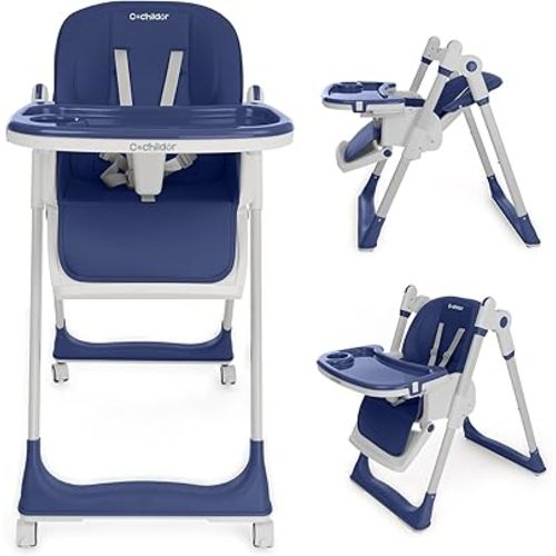 Cochildor 3-in-1 Foldable High Chair for Babies & Toddlers, Blue