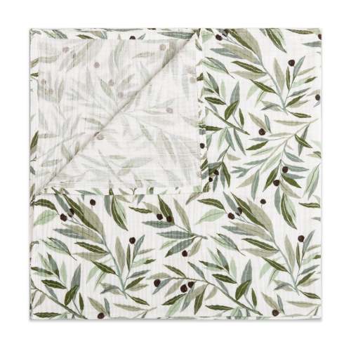 Muslin swaddle cloth (forest/green/strawberry)