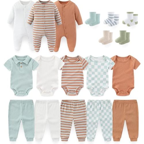 falianni Unisex Baby 18-Piece Layette Set,New Born Clothing,0-12M