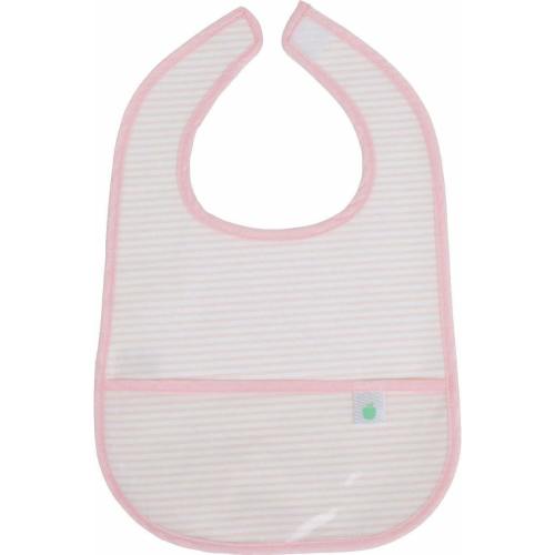 The Wipe It Bib in Pink Stripe