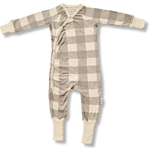 Fifi & Ry 100% Lyocell from Bamboo Baby Pajamas, Eczema-Friendly Ribbed Convertible Footie, Gender Neutral 0-24 Months