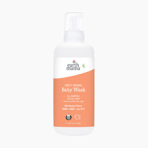 Earth Mama Baby Wash - Sweet Orange, 34 Fl Oz