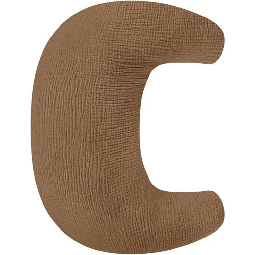 SWESEN Nursing Pillow Cover, Soft Removable Cover for Breastfeeding Pillows, Pillow Slipcover for Baby Boys and Girls, Comfortable & Breathable,Brown, Washable (Only Cover)