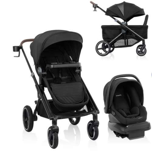 Transformer Stroller to Wagon Travel System Featuring LiteMax NXT Infant Car Seat