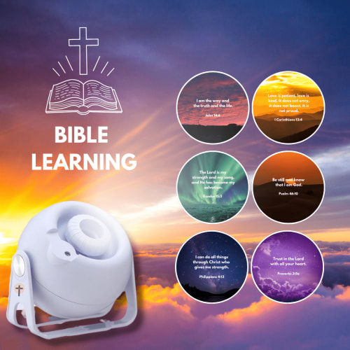 (GIFTING OFFER) Godisabove Bible Verse Projector (6 Free Scripture Discs Included)
