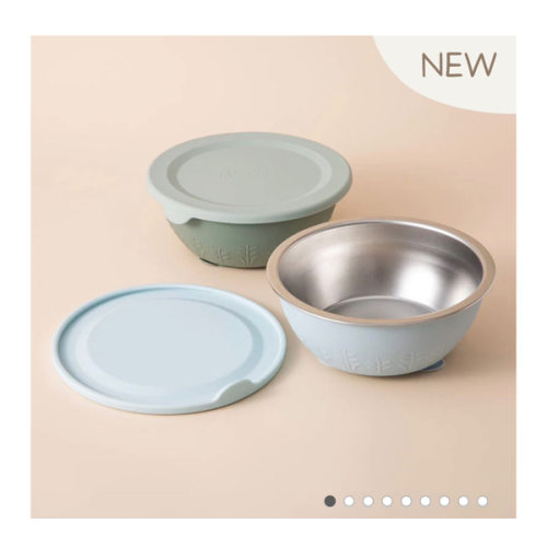 Stainless Steel Silicone Suction Bowl - 13 oz / 385 ml