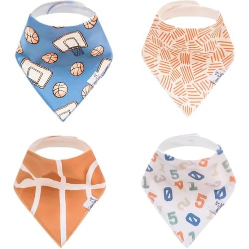 Copper Pearl Baby Bandana Drool Bibs for Drooling and Teething 4 Pack Gift Set Dunk