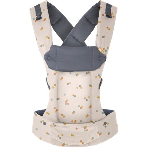 Beco Gemini Baby Carrier from Newborn to Toddler - Certified Ergonomic Newborn Baby Carrier for Infants and Children of 7-35 lbs - M Shape, Adjustable Seat, 100% Cotton (Dots)