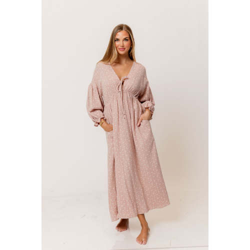 Hunter 100% Cotton Midi Dress in Rose Foliage - Bump Friendly *2/13 PRE-ORDER*