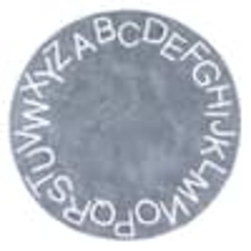 nuLOOM Kids Washable Round Alphabet Blue 6 ft. x 6 ft. Indoor Area Rug SVDC01A-R606