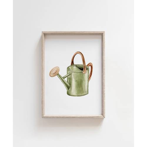 Watering Can Watercolor Print | Garden Wall Art | Plant Lover Art | Nursery Decor | Kids Room Art | Gardener Watercolor | Farmhouse Art