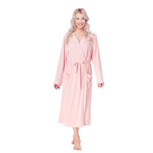 Tirrinia Womens Comfy Lightweight Summer Long Robe, Ultra-Soft Breathable Bathrobe with Pockets, Shawl Collar Women Matching Robes, Gift for Moms