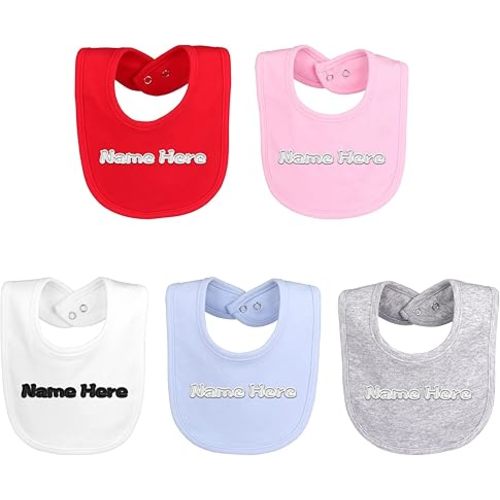 Custom Name Bibs, Personalized Bib for Baby Boys Girl,Feeding, Teething, & Drooling