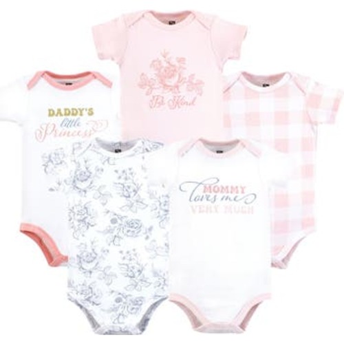 Cotton Bodysuits 5-Pack, 3-6M