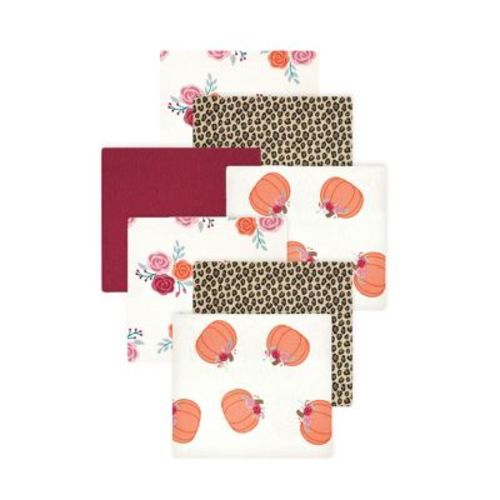 Little Treasure Hudson Baby Girls Cotton Poly Flannel Receiving Blankets Multipack, Orange Cutest Pumpkin, 30x30 inches