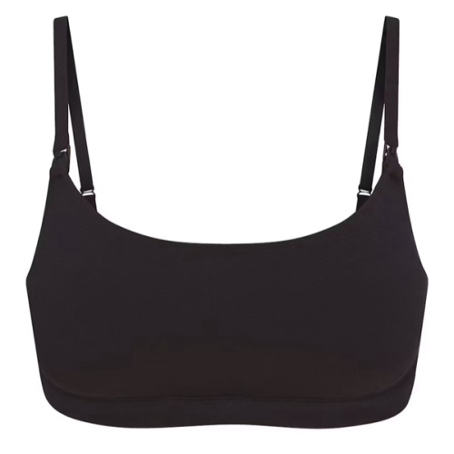 SKIMS COTTON JERSEY MATERNITY NURSING SCOOP BRALETTE | SOOT