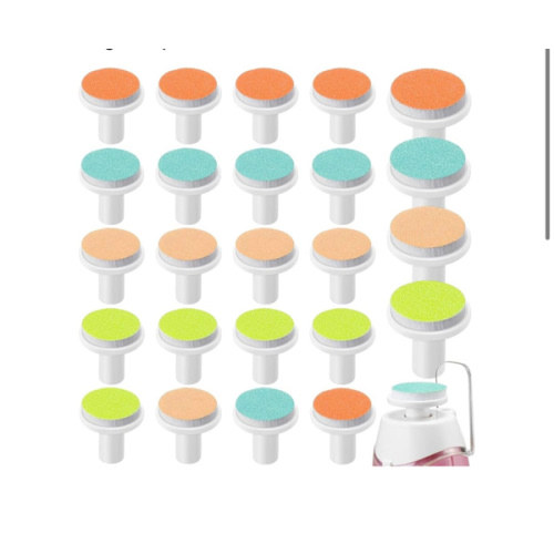 24 Pieces Baby Nail File Pads Nail Trimmer Replacement Pads Electric Baby Nail Grinding Heads for Standard Electric Kid Nail Trimmer Suits to Newborn Infant Toddler (Pink, Light Blue, Green, Orange)