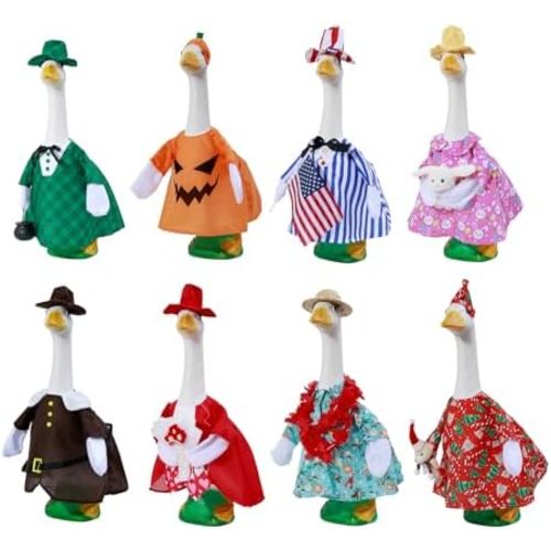 8 Set Porch Goose Outfits All Seasons Bundle