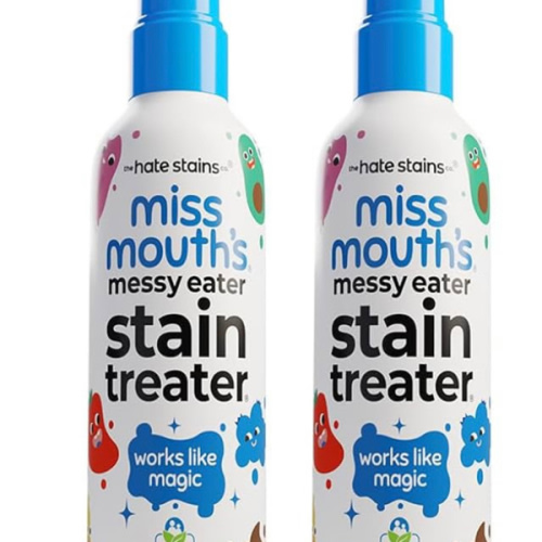 Miss Mouth's Messy Eater Stain Treater Spray - 4oz 2 Pack Stain Remover - Newborn & Baby Essentials - No Dry Cleaning Food, Grease, Coffee Off Laundry, Underwear, Fabric
