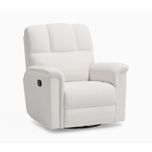Lullaby Manual Recliner Heathered Chenille Pebble