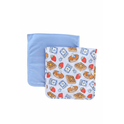 Sweet Stacks 2pc Burp Cloth Set | Blue