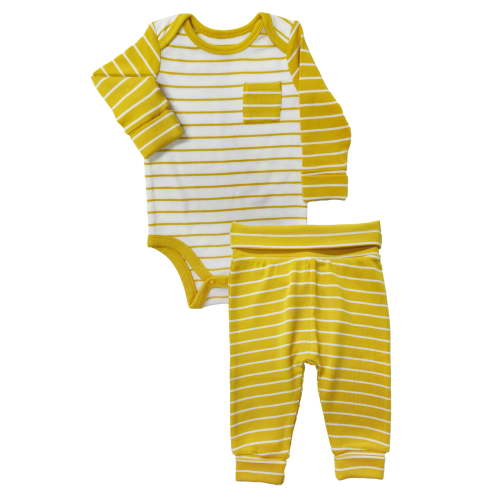 Wonder So Soft Modal by Wonder Nation Baby 2-piece Bodysuit Pant set, Sizes 0/3 Months-18 Months