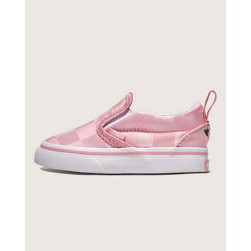Toddler Classic Slip-On V Satin Shoe in Pink | Vans