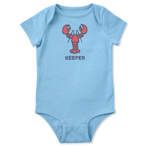 Infant Keeper Lobster Short Sleeve Crusher Baby Bodysuit