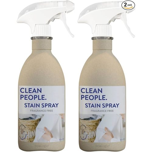 The Clean People Stain Remover Spray - Simple, Clean Ingredients - Laundry Spot Treatment for Food, Pet & Baby Stains - Boosted with Enzymes - Fabric Safe - 16oz (2 Pack)…