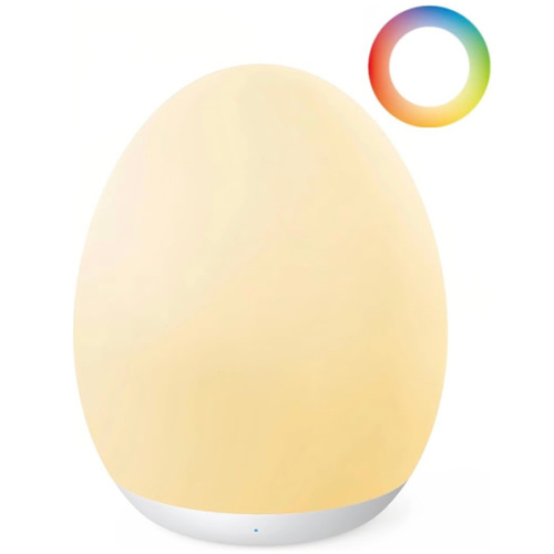 JolyWell Night Light for Kids, Baby Night Light with 7 Colors Changing Mode & Stepless Dimming, Nursery Night Light BPA Free,Rechargeable Egg Night Light for Breastfeeding 1h Timer & Touch Control