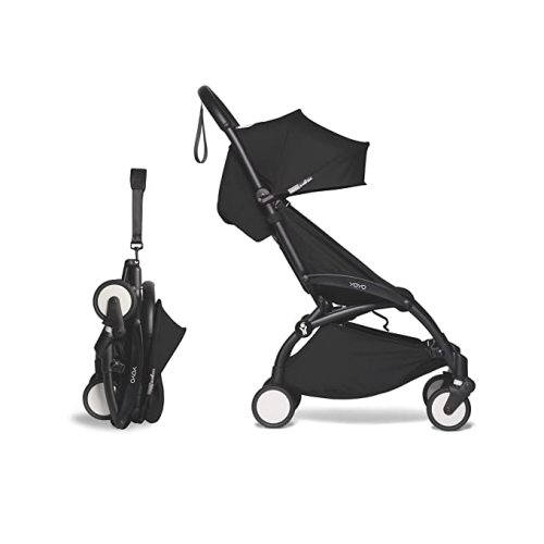 Babyzen YOYO2 Stroller - Black Frame with Black Seat Cushion & Canopy
