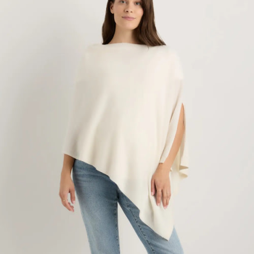 Mongolian Cashmere Nursing Shawl in Ivory