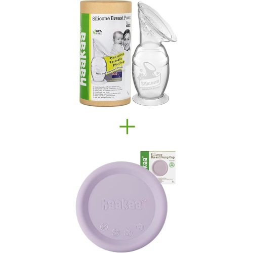 haakaa Gen.2 Manual Breast Pump 150ml/5oz & Silicone Cap (Lavander) Combo