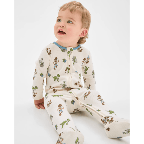 Disney Toy Story Baby Organic Cotton Waffle Zip Coverall
