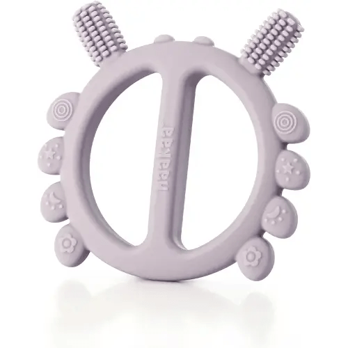 Haakaa Silicone Crab Baby Teether,Baby Toys,360°Baby Toothbrush Head for Infant Self-Brushing Training,Food-Grade Silicone,Lavender