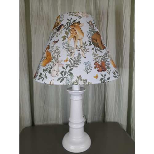 Woodland accent lamp, deer fox bear bunny Hedgehog squirrel Nursery / accent lamp, baby boy gift/lamp, blue Woodland baby/child accent lamp
