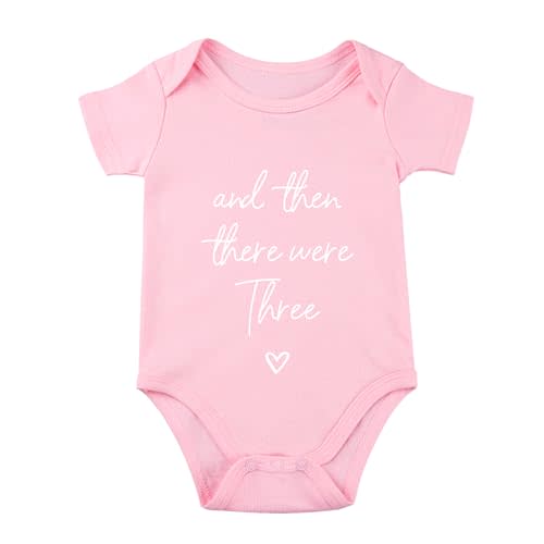 And Then There Were Three Bodysuit for Baby Pregnancy Announcement Bodysuit for Grandparents Unisex Infant