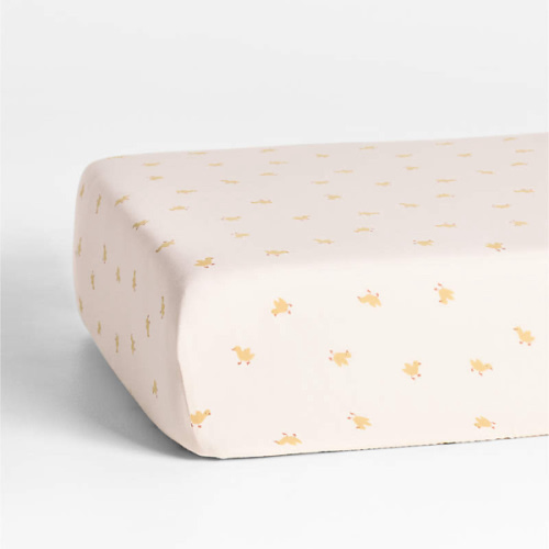 Pata Sunwashed 100% Organic Cotton Baby Crib Fitted Sheet